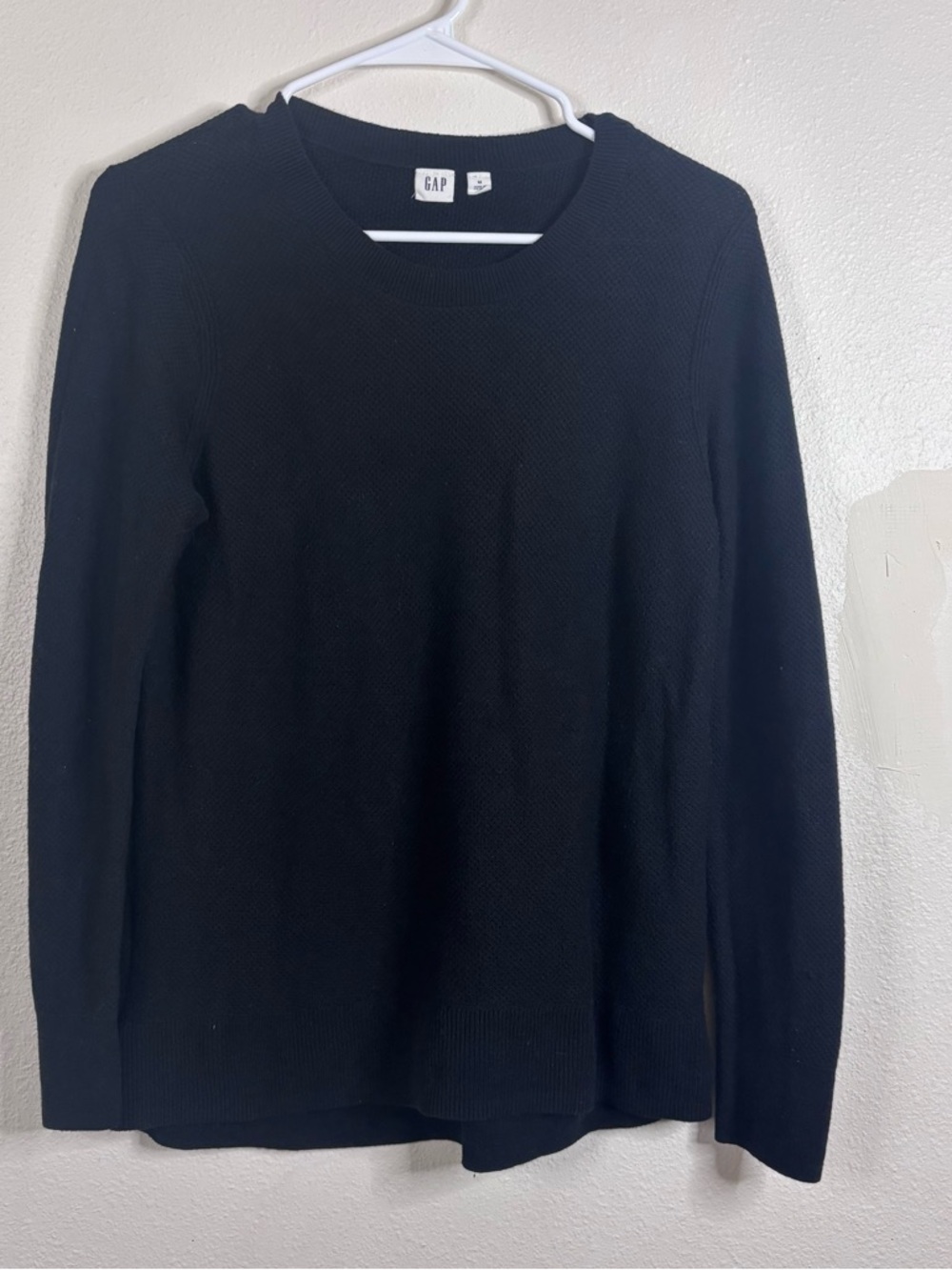 Gap Thermal Shirts Set 3 Sz Med Cotton Long Sleeve Basics Black White Green - Picture 2 of 11